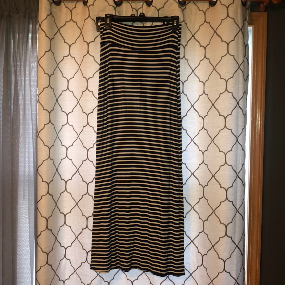 striped maxi skirt